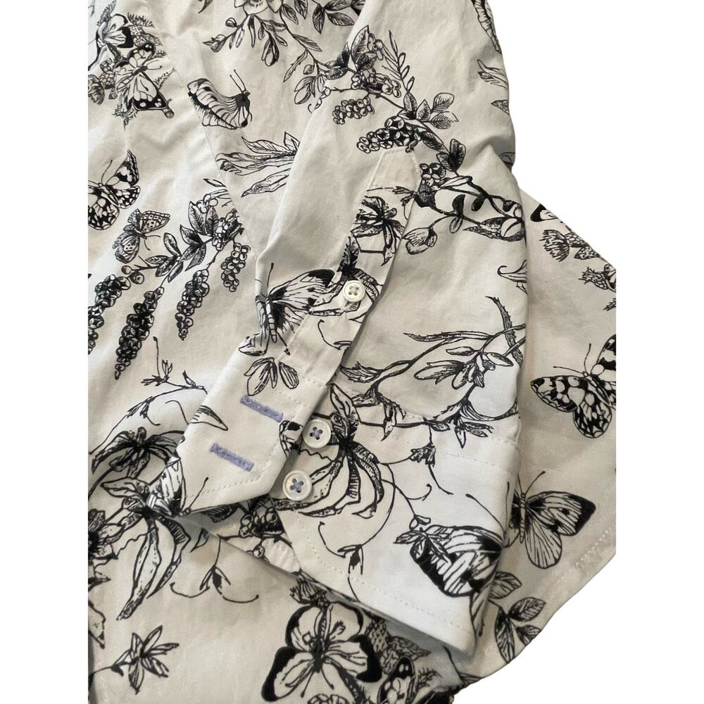 Talbots Womans Button Up Sz 6 Button Up Black /Wh… - image 3